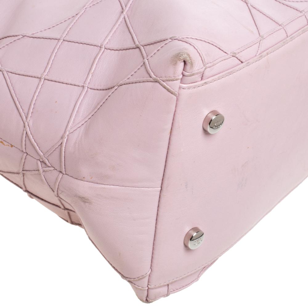 Dior Rosa Cannage Granville Tote aus gestepptem Leder 6