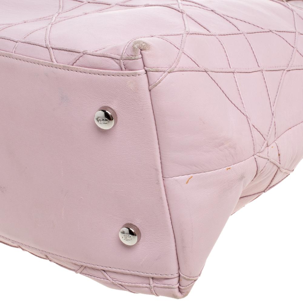 Dior Rosa Cannage Granville Tote aus gestepptem Leder 4