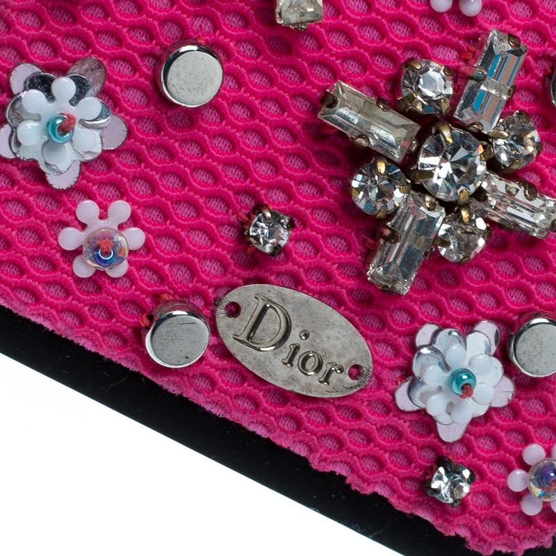 Dior Pink Crystal and Fabric Stardust Embellished IPhone 6 Case 2