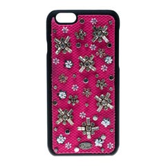 Dior Pink Crystal and Fabric Stardust Embellished IPhone 6 Case