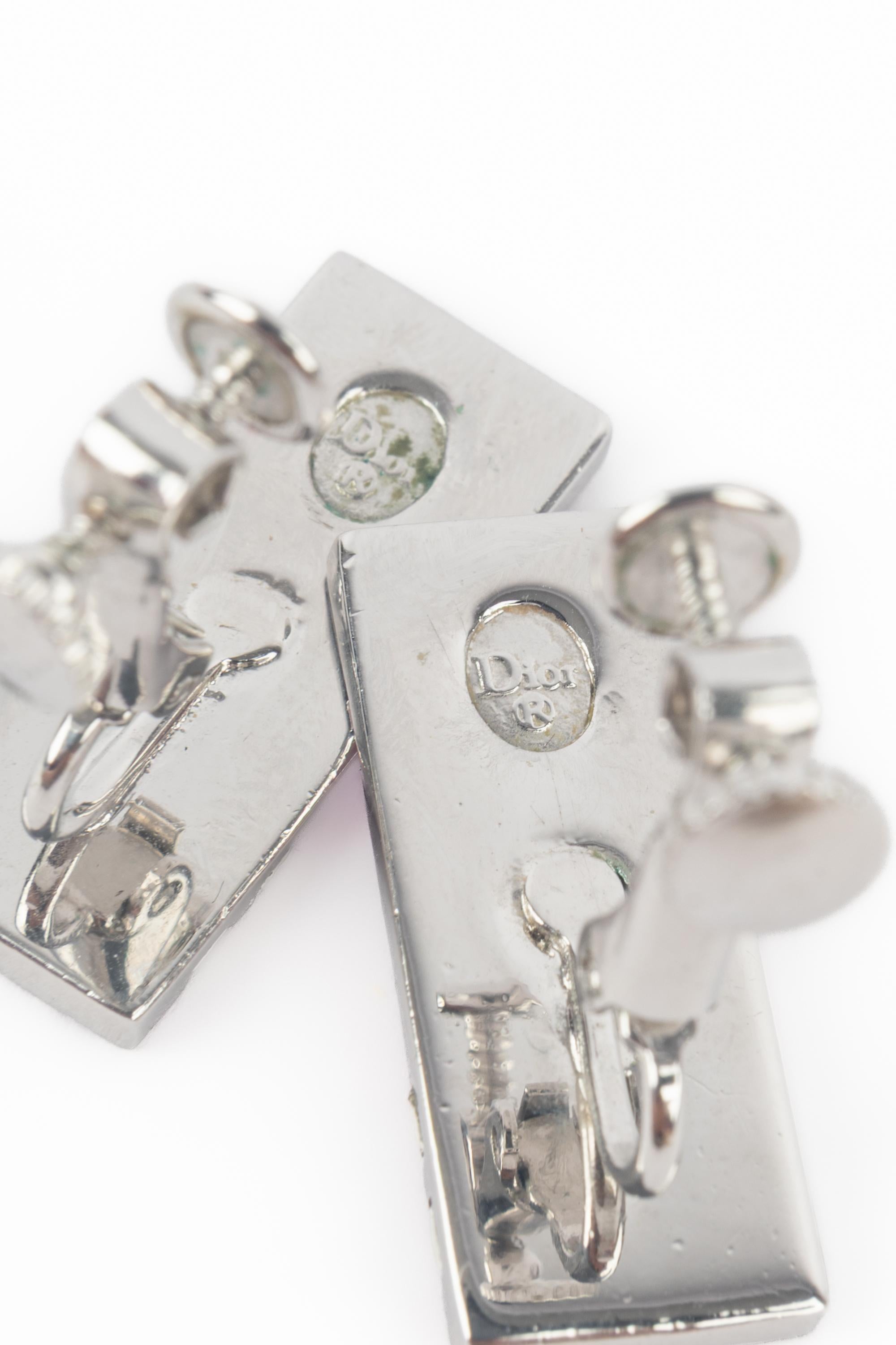 Rosa Ohrringe von Dior im Angebot 2