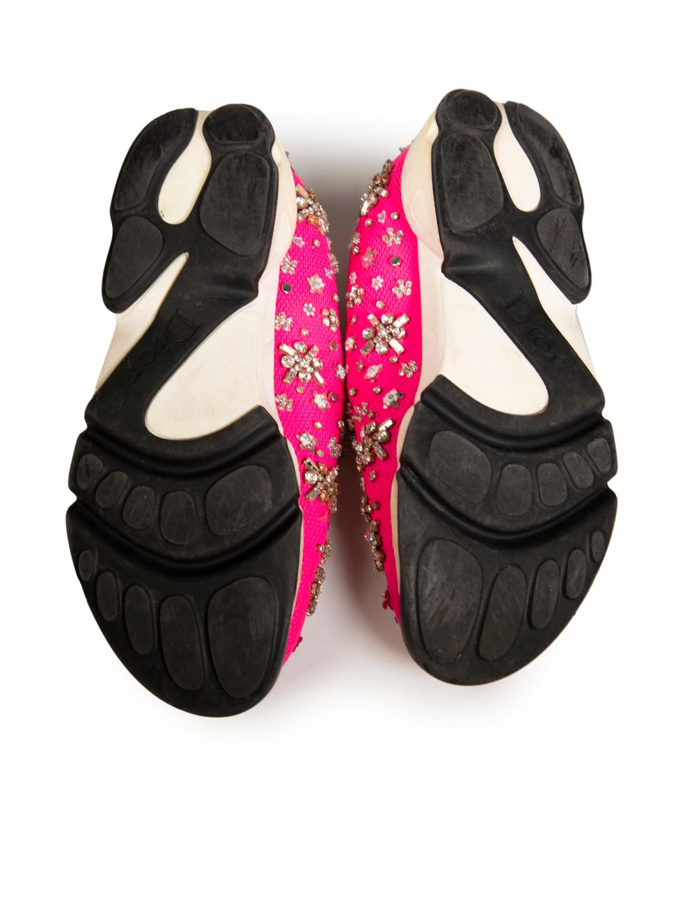 Baskets Fusion embellies roses Dior, taille IT 37 Bon état - En vente à London, GB