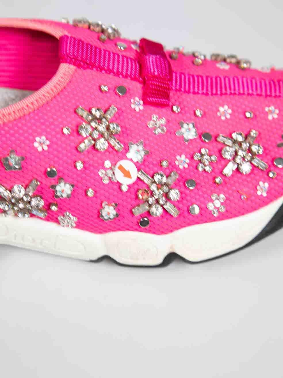 Baskets Fusion embellies roses Dior, taille IT 37 Pour femmes en vente