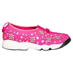 Baskets Fusion embellies roses Dior, taille IT 37