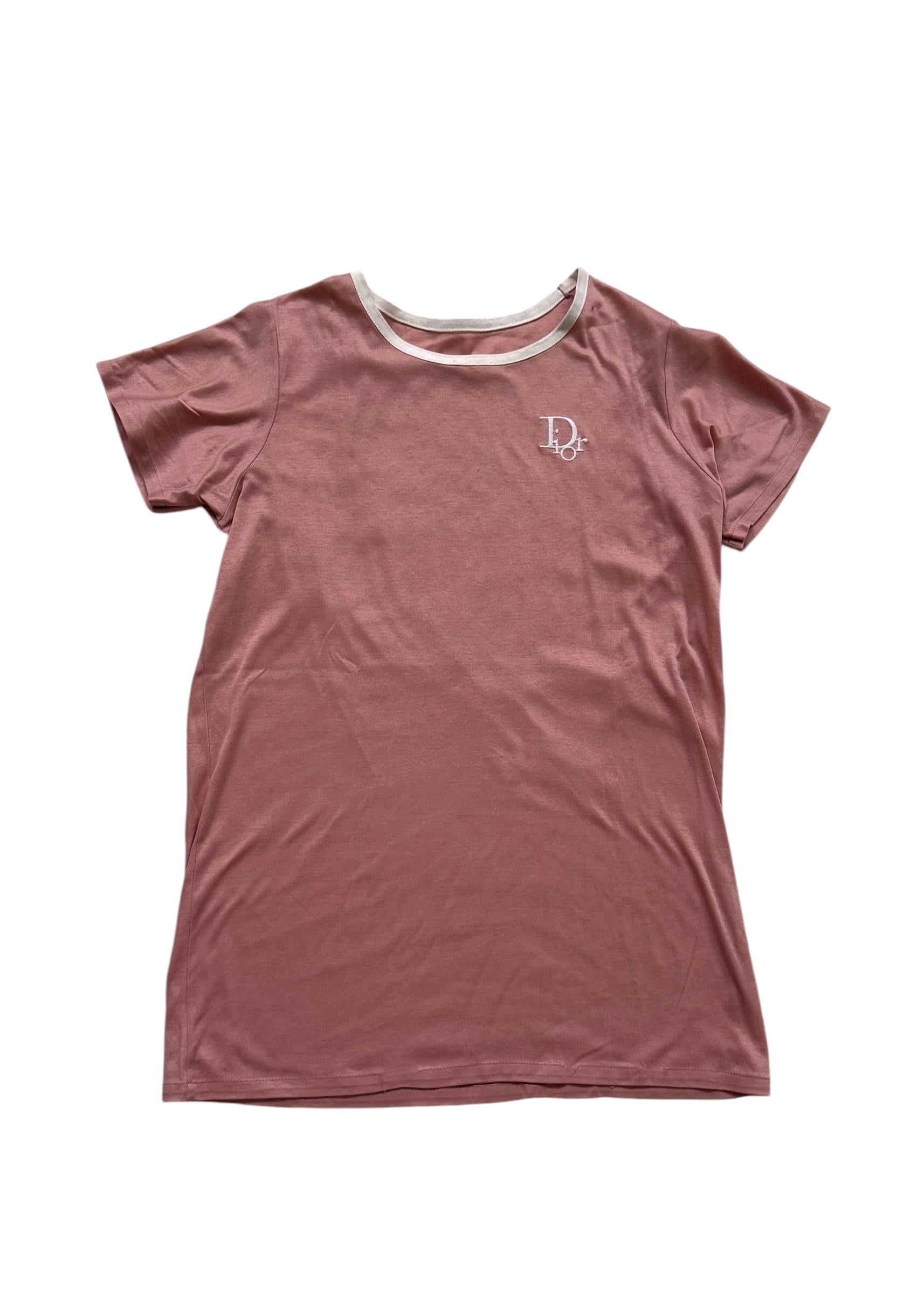 Dior Pink Fitted Logo T-Shirt – Early 2000s in vendita 3