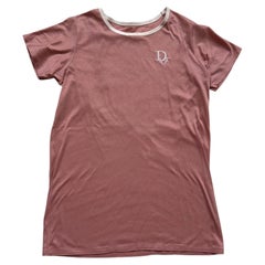 Dior Pink Fitted Logo T-Shirt - Early 2000s