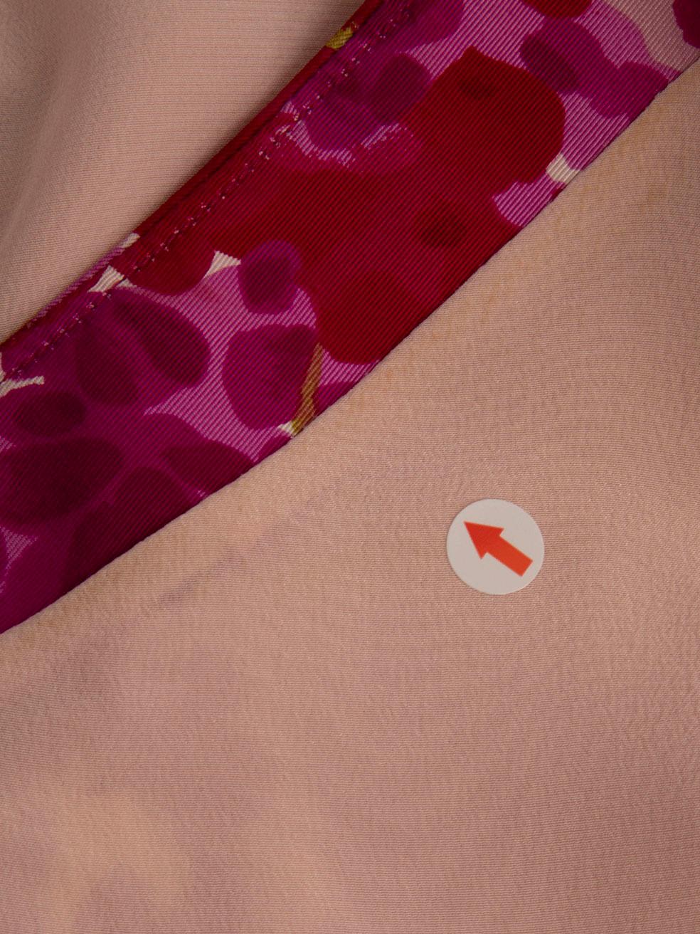 Dior Pink Floral Pattern Midi Silk Dress Size L For Sale 2