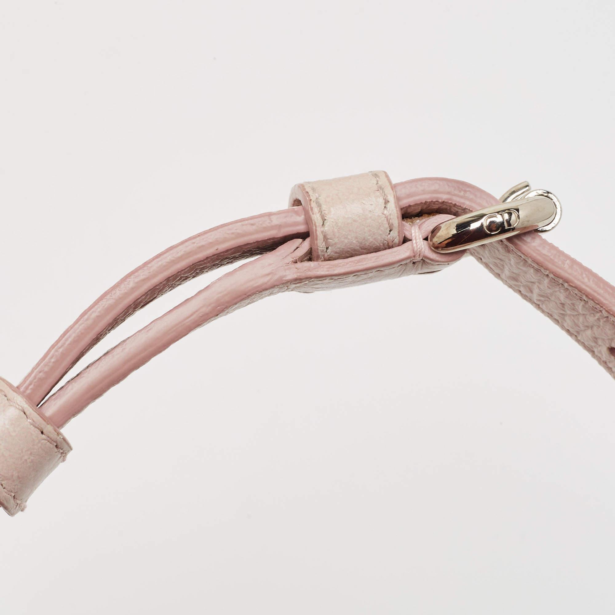 Dior Diorissimo - Fourre-tout moyen en cuir imprimé floral rose 9