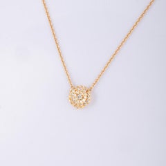 Dior Pink Gold Small Rose Dior Couture Diamond Necklace JRC095007