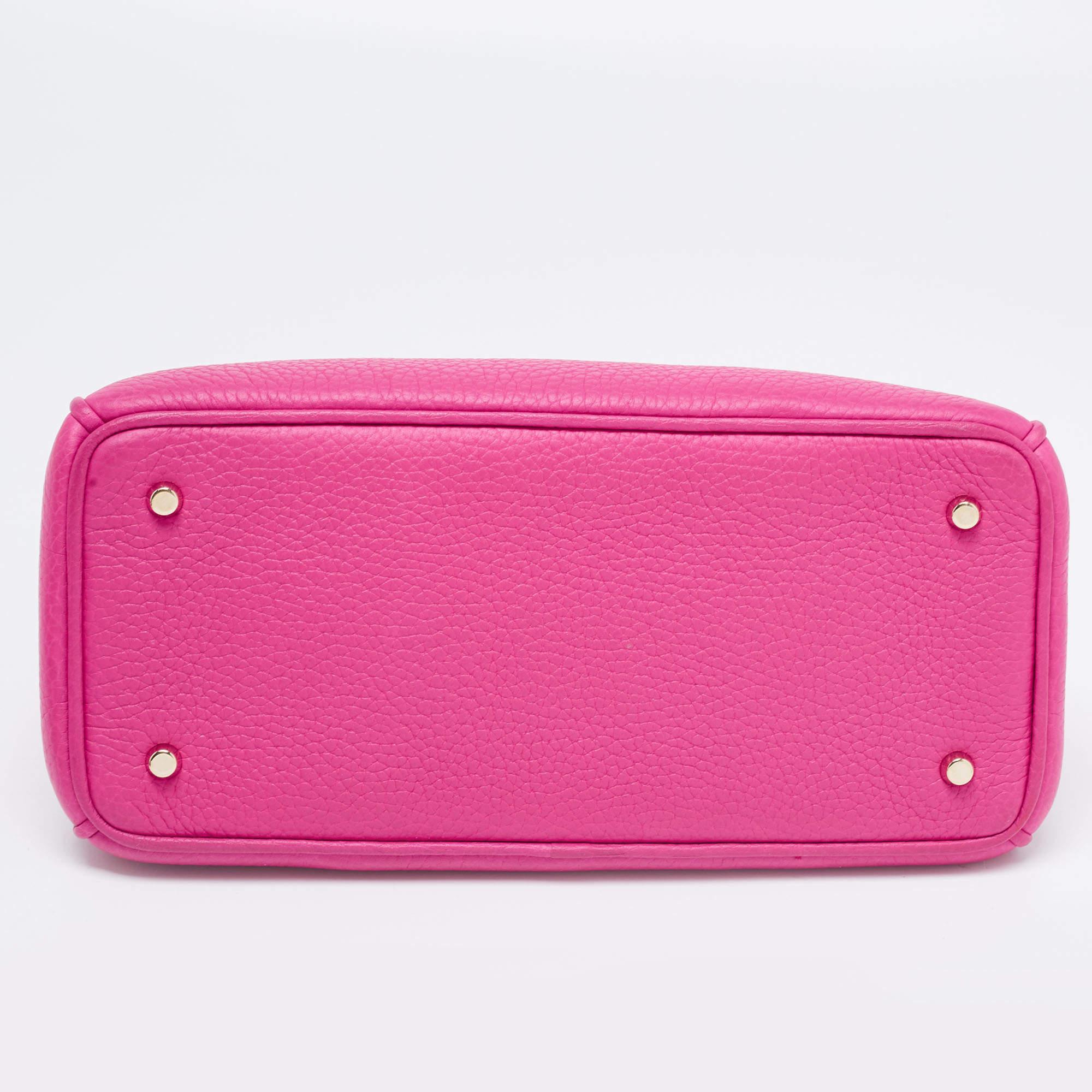 Dior Pink Grained Leather Mini Diorissimo Tote 1