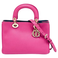 DIOR Vintage Pink Monogram Canvas Top Handle Bag For Sale at 1stDibs