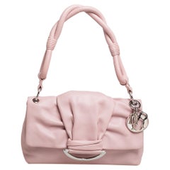 Dior Pink Leather Demi Lune Flap Bag