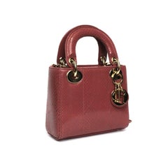 Dior Pink Leather Lady Bag