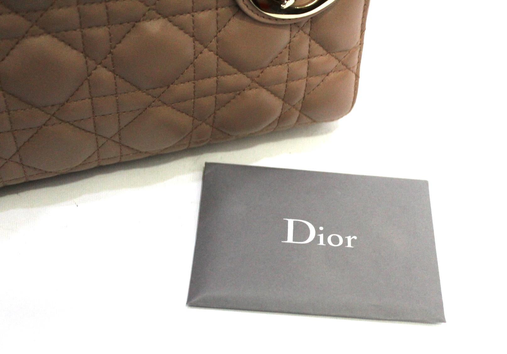 Dior Pink Leather Lady Bag In Excellent Condition In Torre Del Greco, IT
