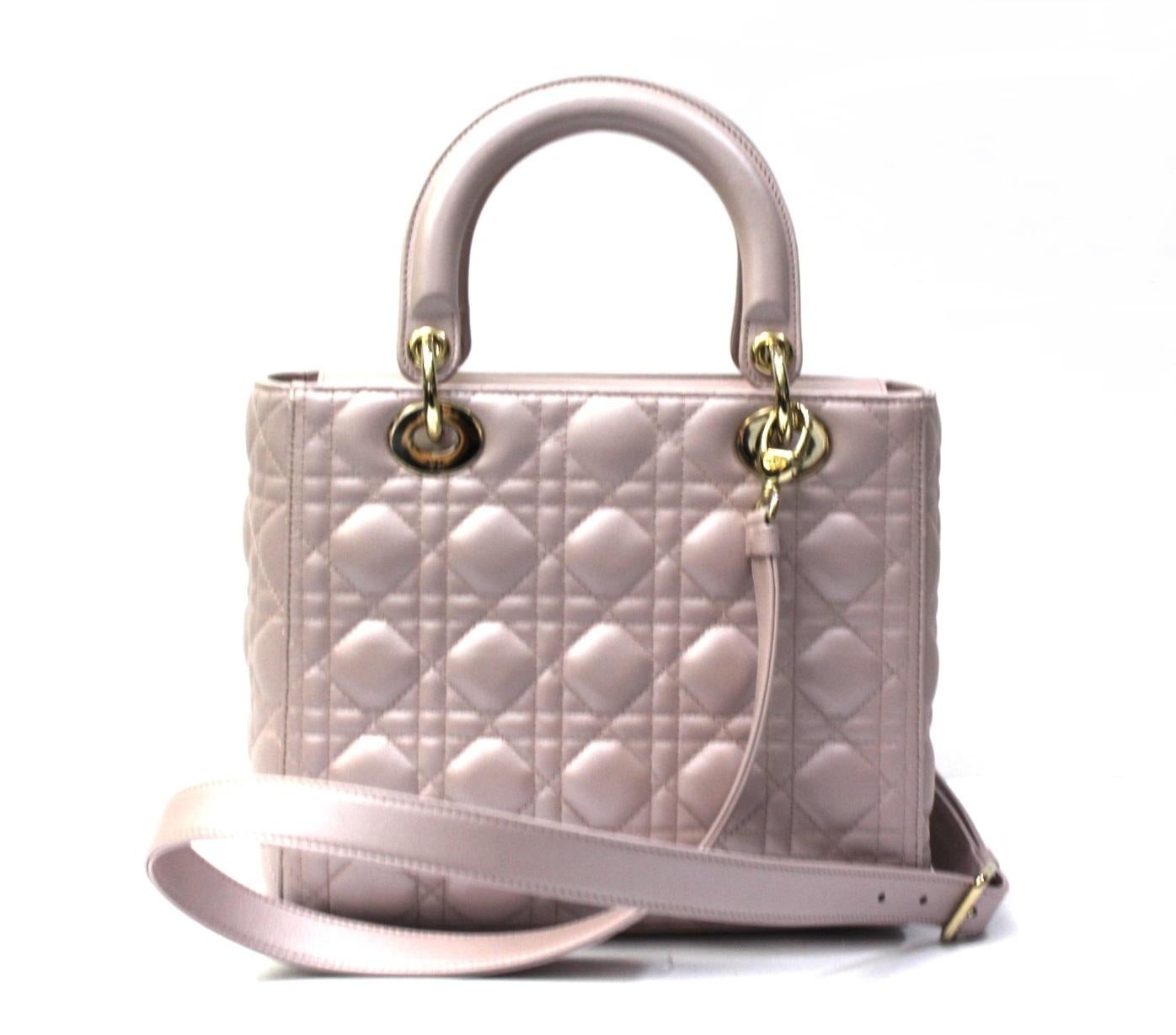 Dior Pink Leather Lady Bag 3