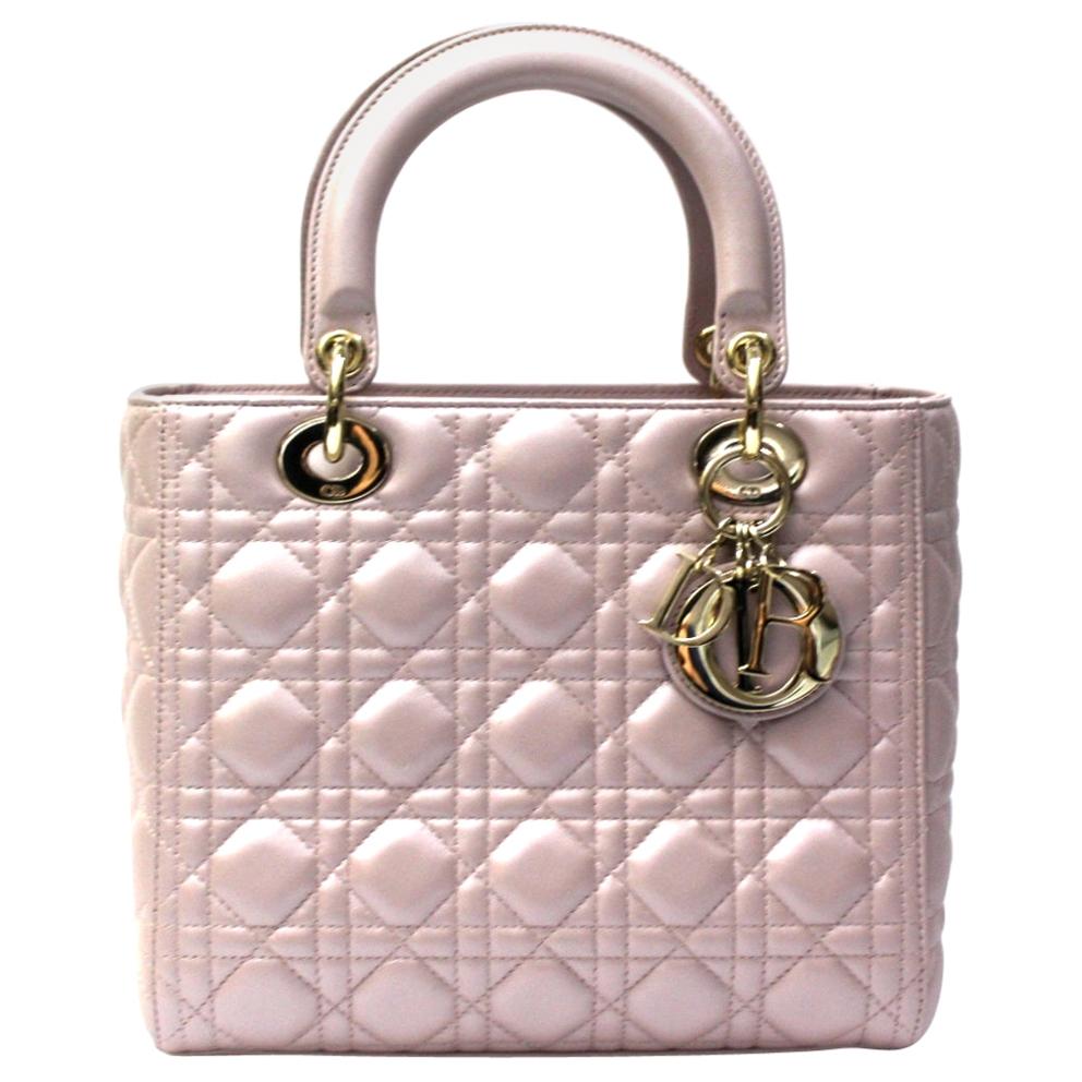 Dior Pink Leather Lady Bag