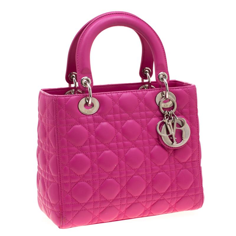 medium lady dior pink