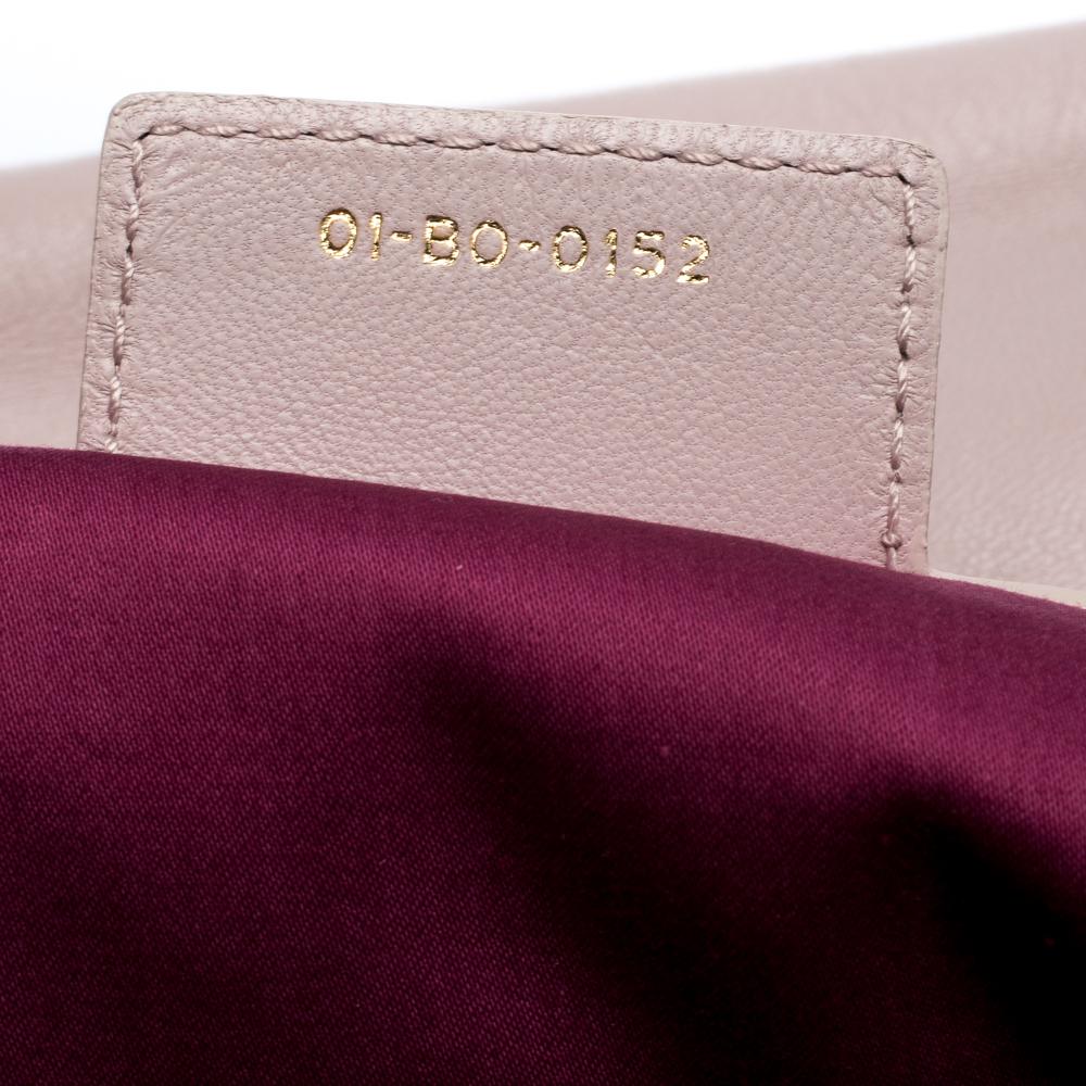 Gray Dior Pink Leather Milly La Foret Shoulder Bag