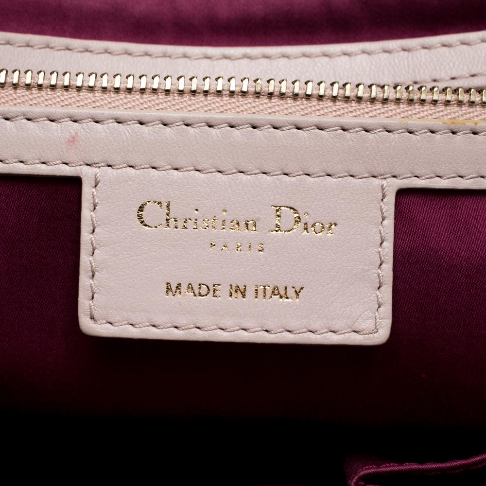 Dior Pink Leather Milly La Foret Shoulder Bag In Good Condition In Dubai, Al Qouz 2