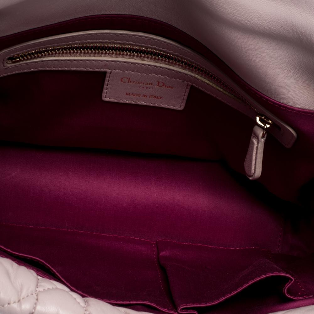 Women's Dior Pink Leather Milly La Foret Shoulder Bag