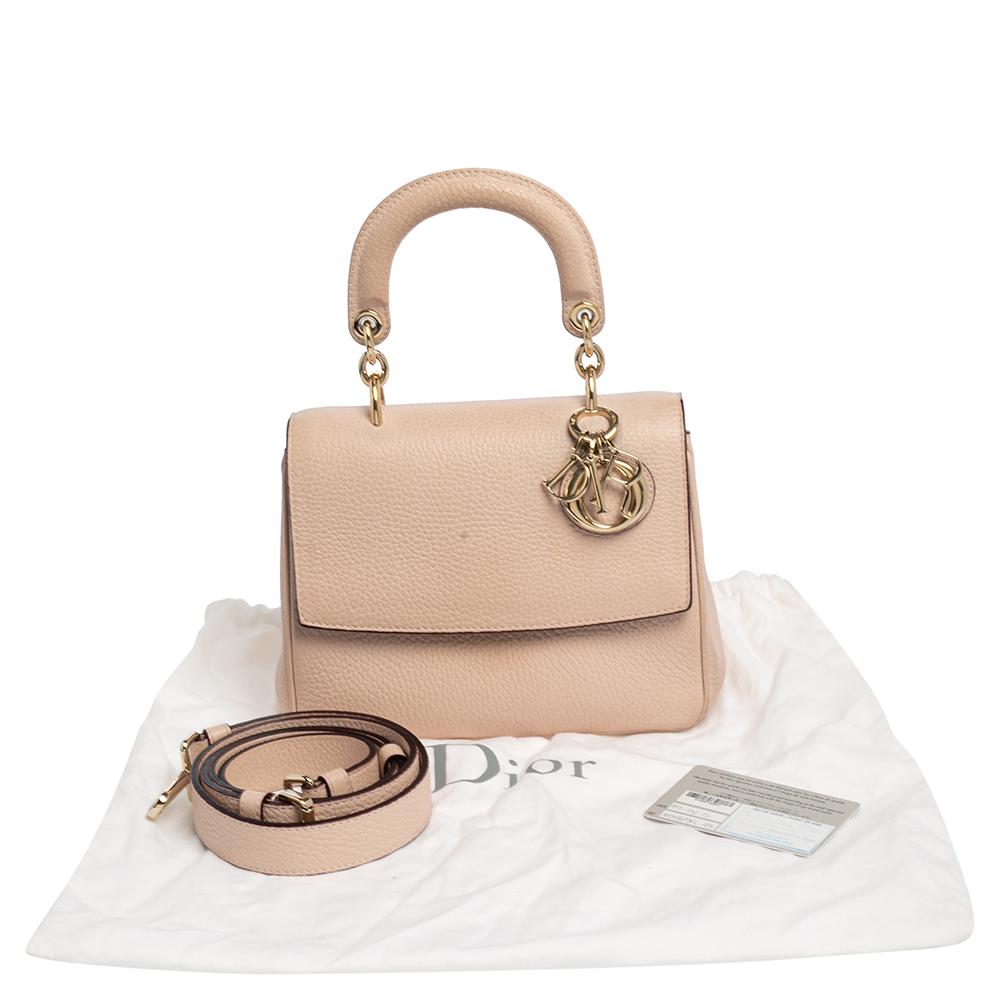 Dior Pink Leather Mini Be Dior Top Handle Bag 5