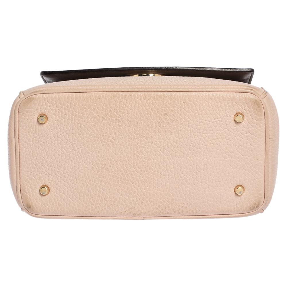 Dior Pink Leather Mini Be Dior Top Handle Bag In Good Condition In Dubai, Al Qouz 2