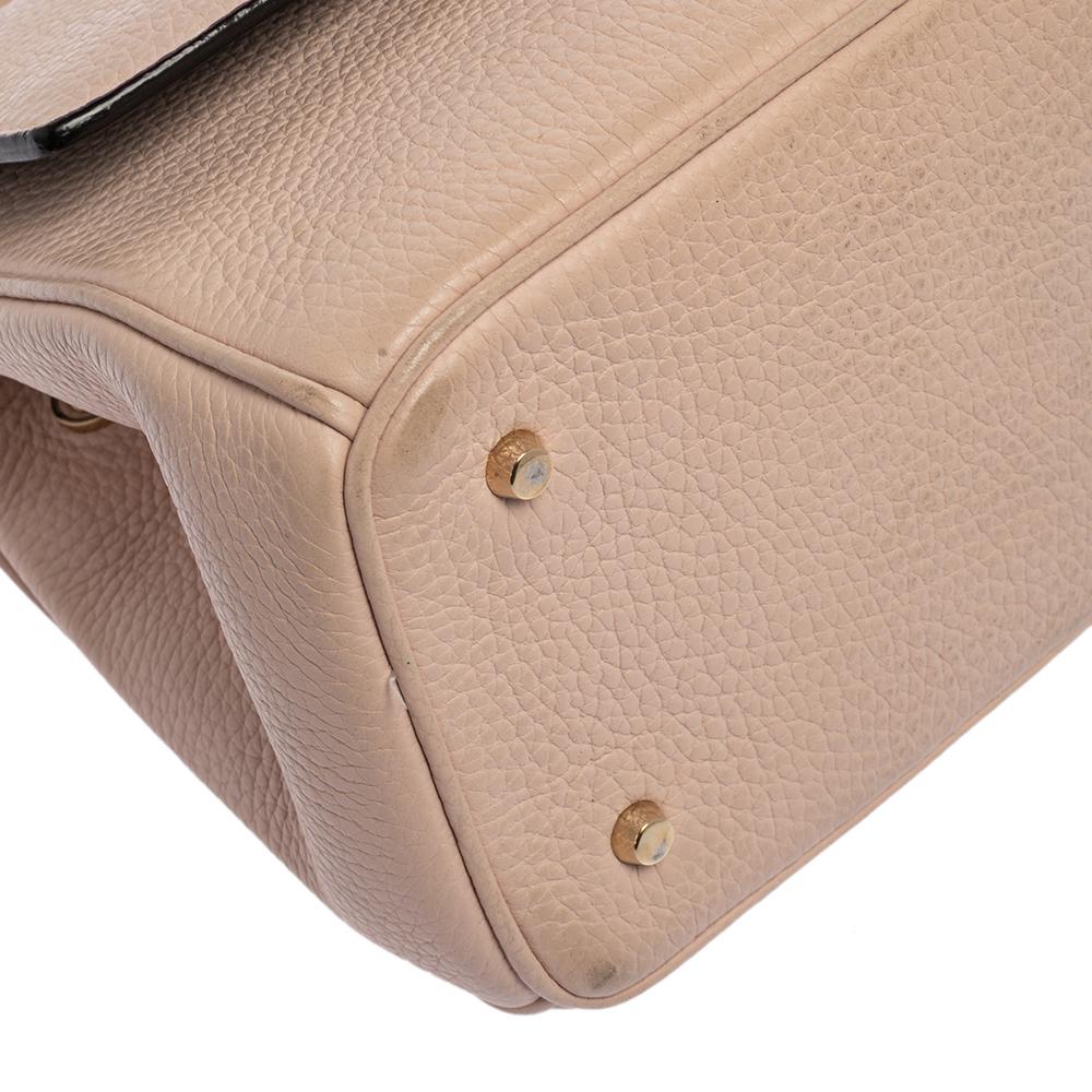Women's Dior Pink Leather Mini Be Dior Top Handle Bag
