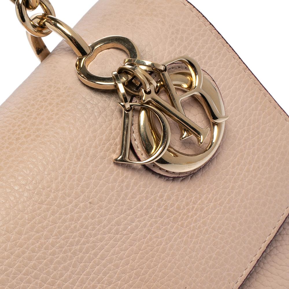 Dior Pink Leather Mini Be Dior Top Handle Bag 3