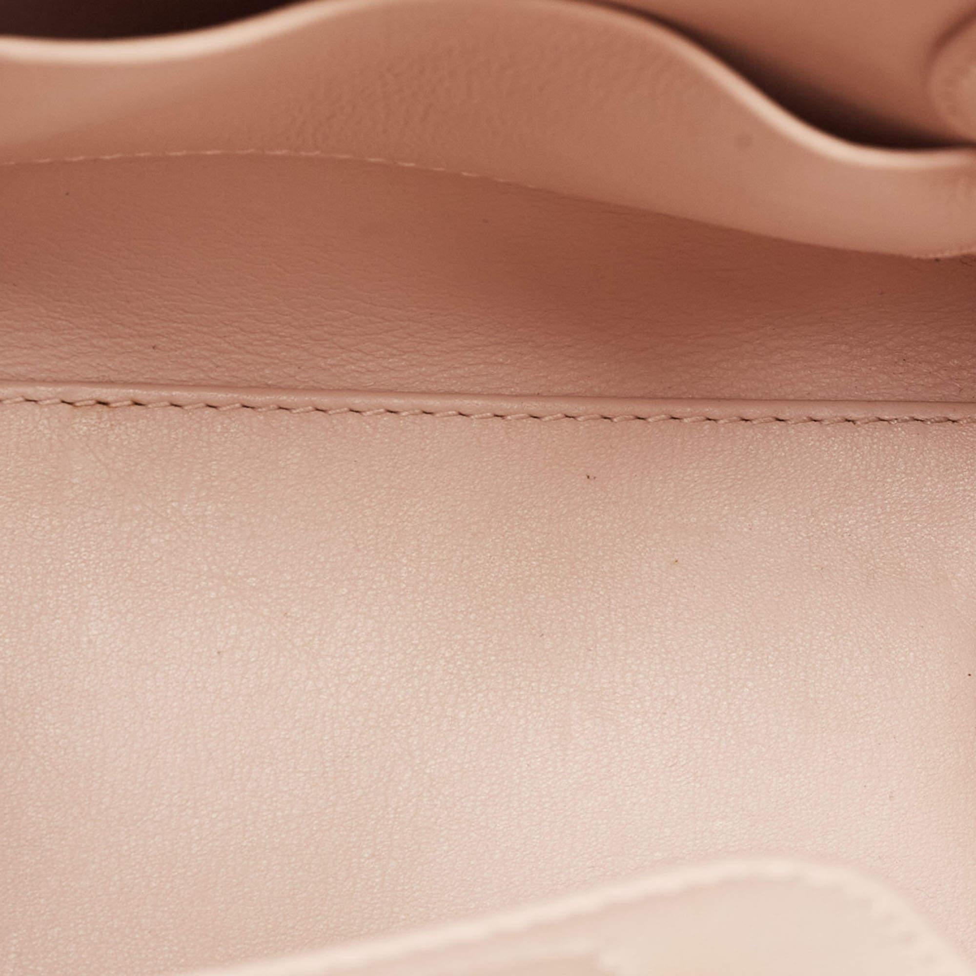 Dior Pink Leather Mini Diorever Top Handle Bag 6