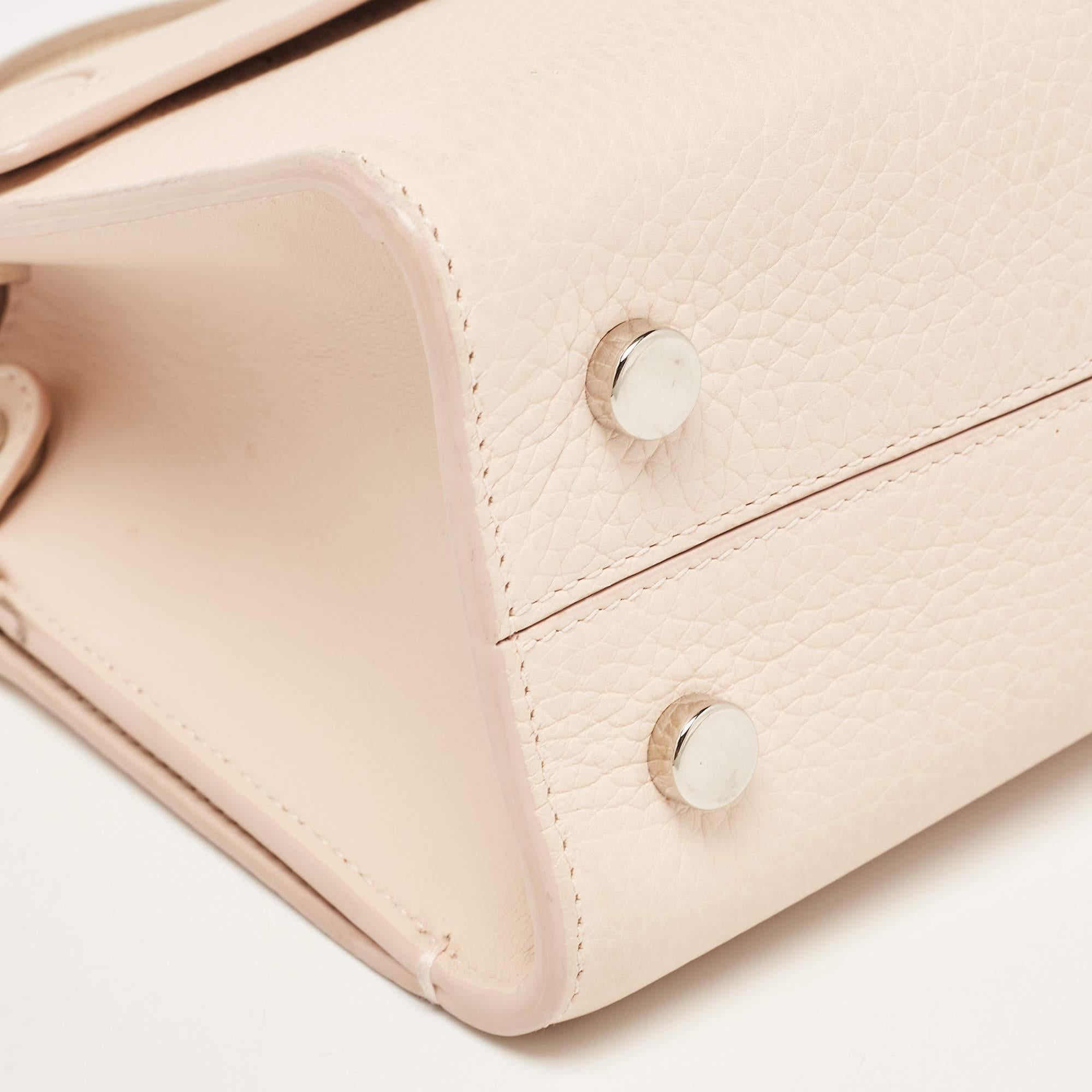 Dior Rosa Leder Mini Diorever Top Handle Bag aus Leder im Angebot 3