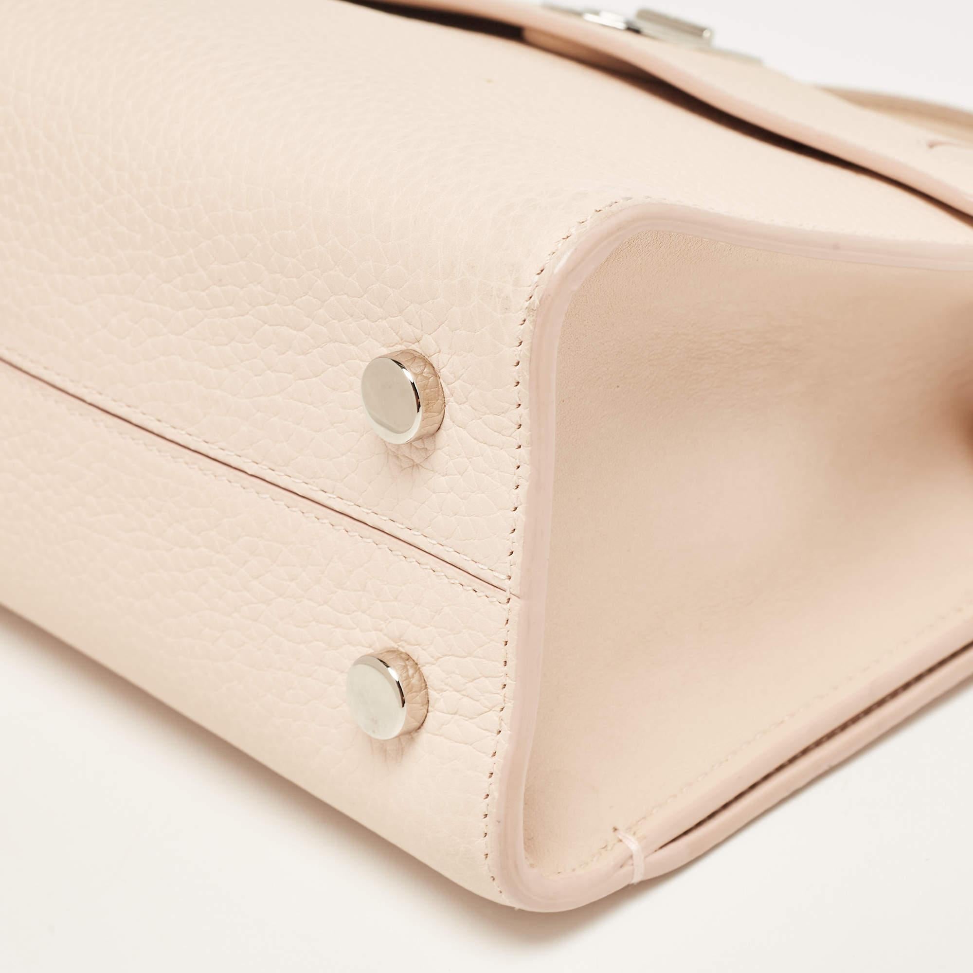 Dior Pink Leather Mini Diorever Top Handle Bag 4