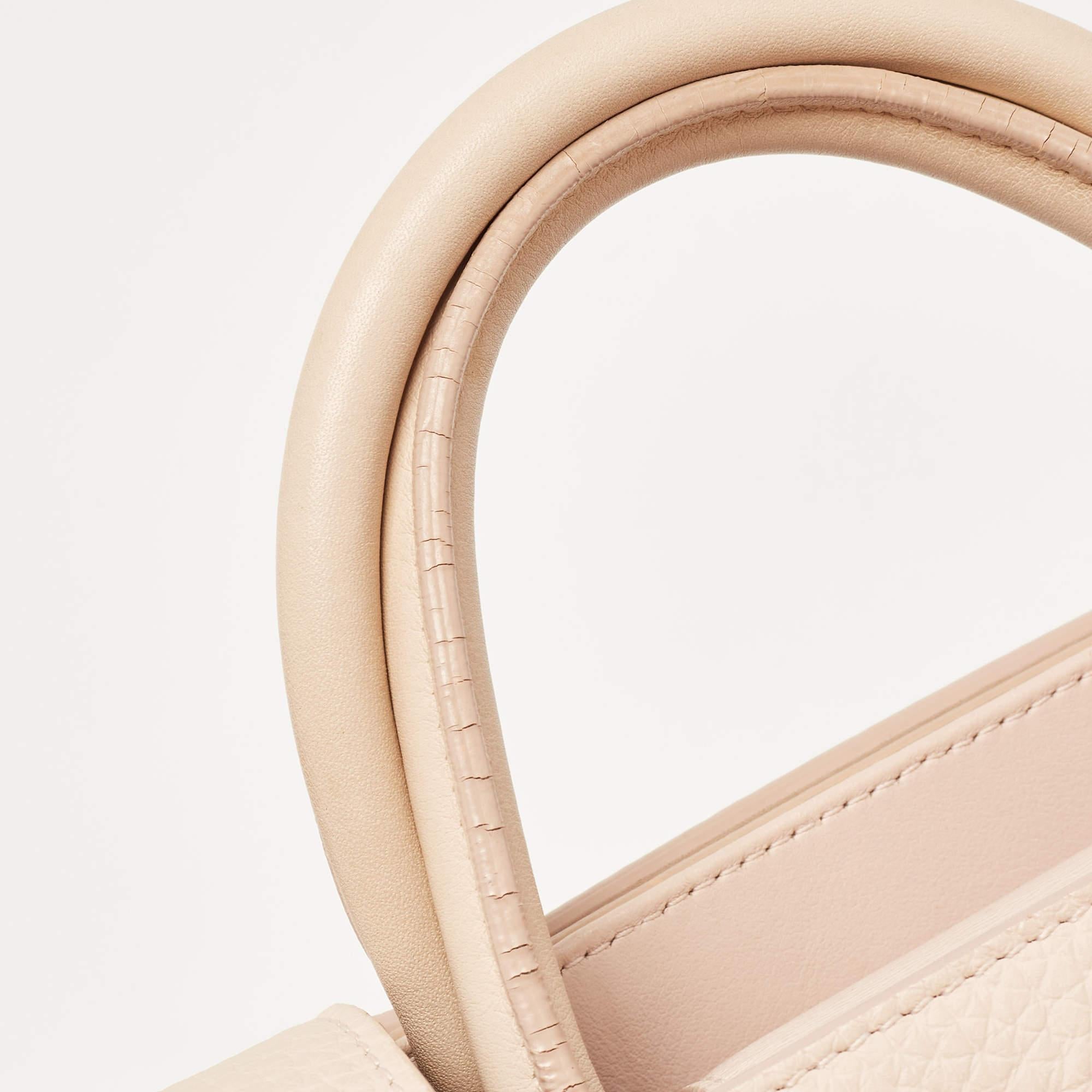 Dior Rosa Leder Mini Diorever Top Handle Bag aus Leder im Angebot 5