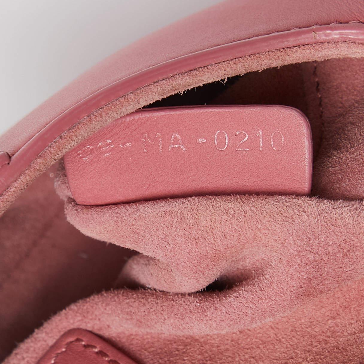Women's Dior Pink Leather Mini Saddle Bag
