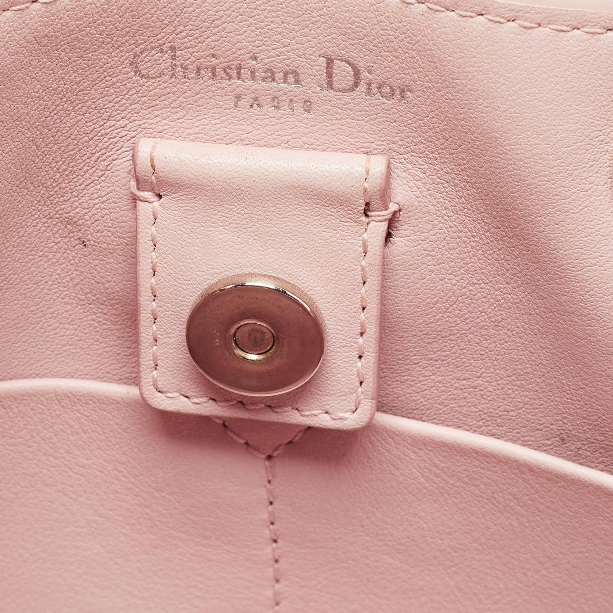 Dior Pink Leather Mini Secret Garden Diorissimo Tote 5