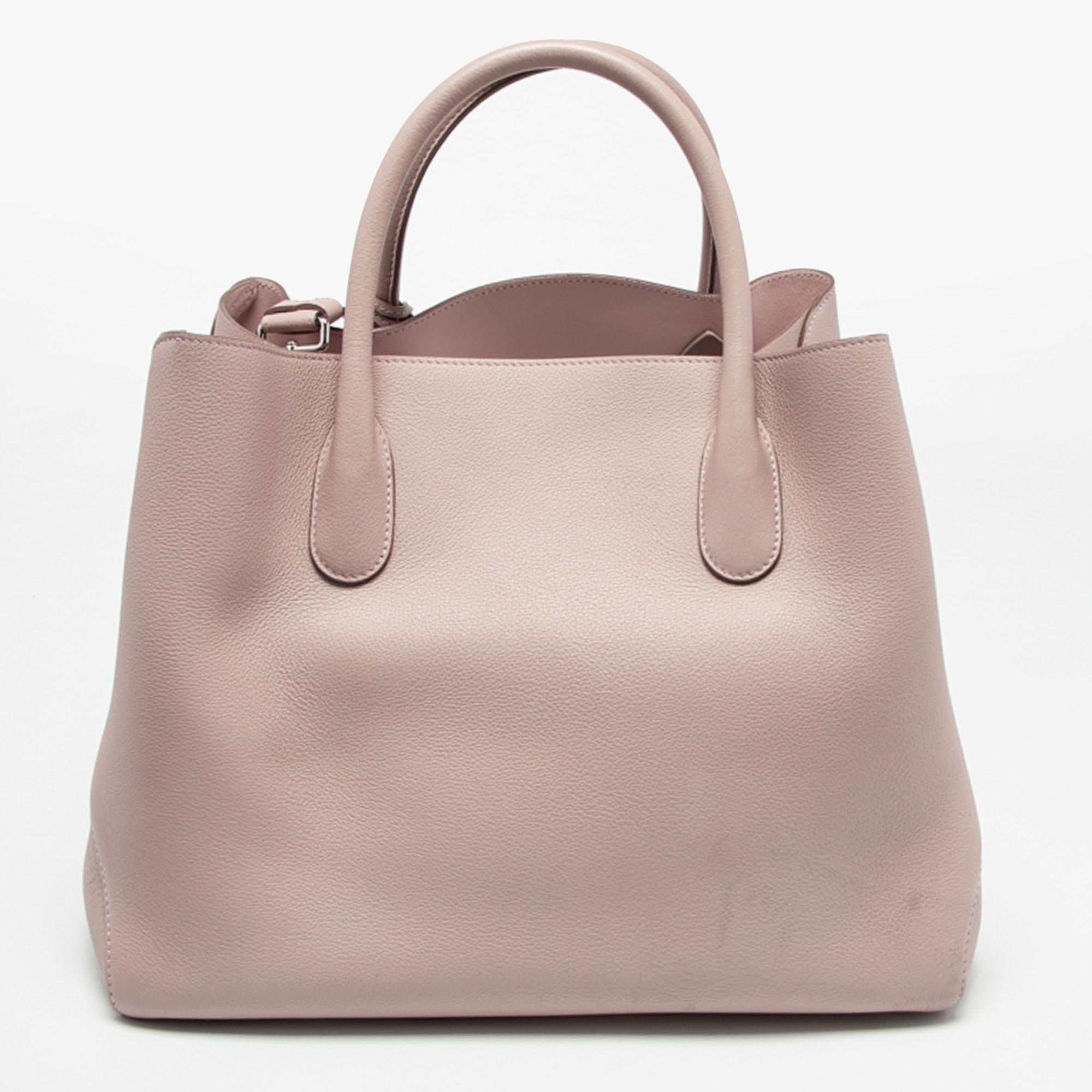 Dior Pink Leather Open Bar Tote 1