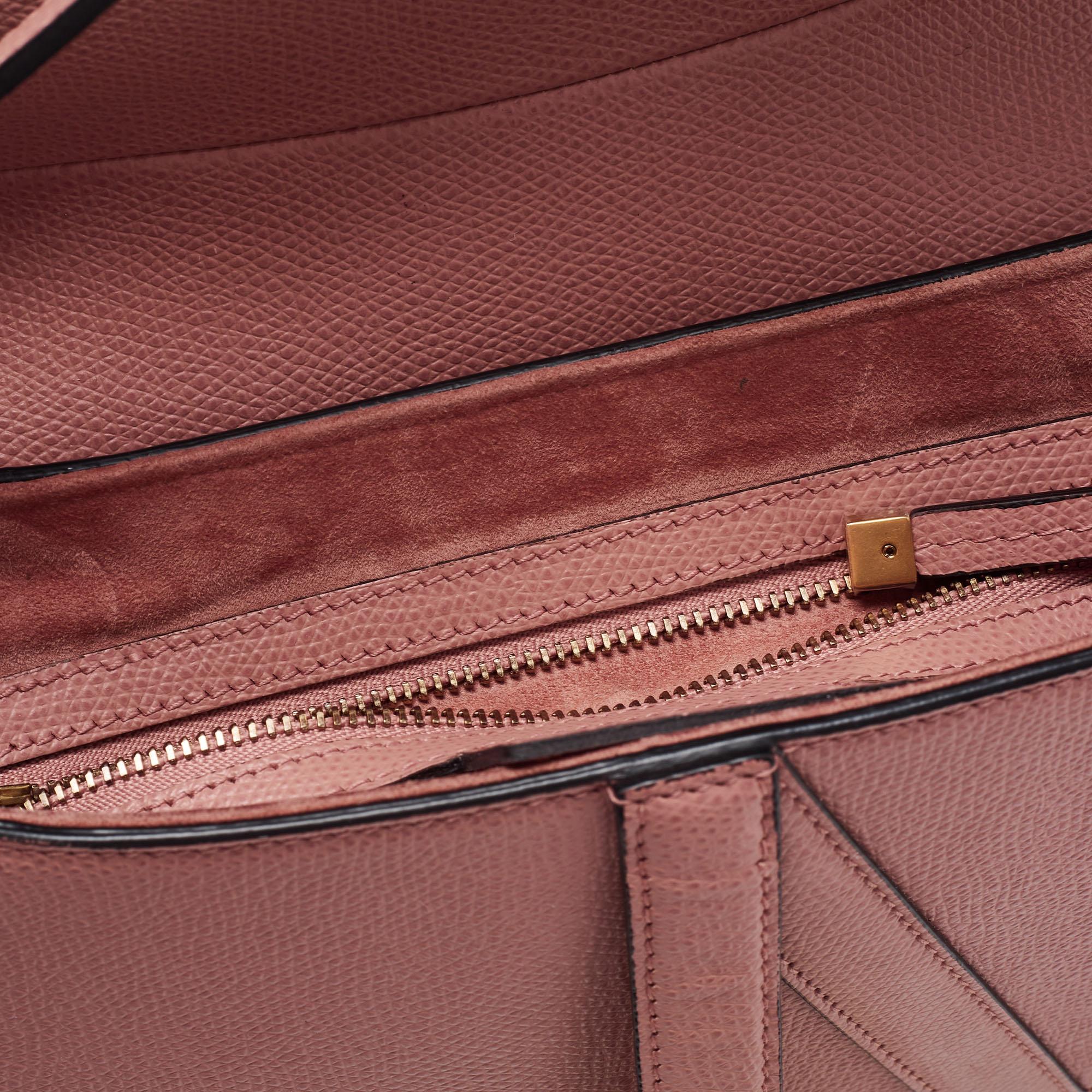 Dior Pink Leather Saddle Shoulder Bag 2