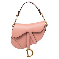 Dior Pink Leather Saddle Shoulder Bag