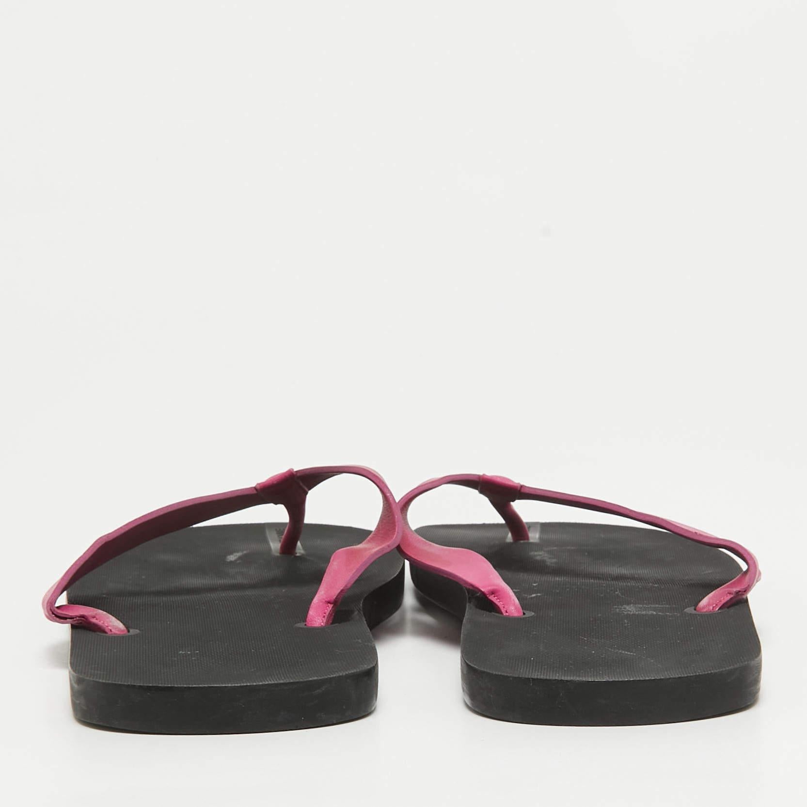 Men's Dior Pink Leather Thong Sandals Size 43 For Sale