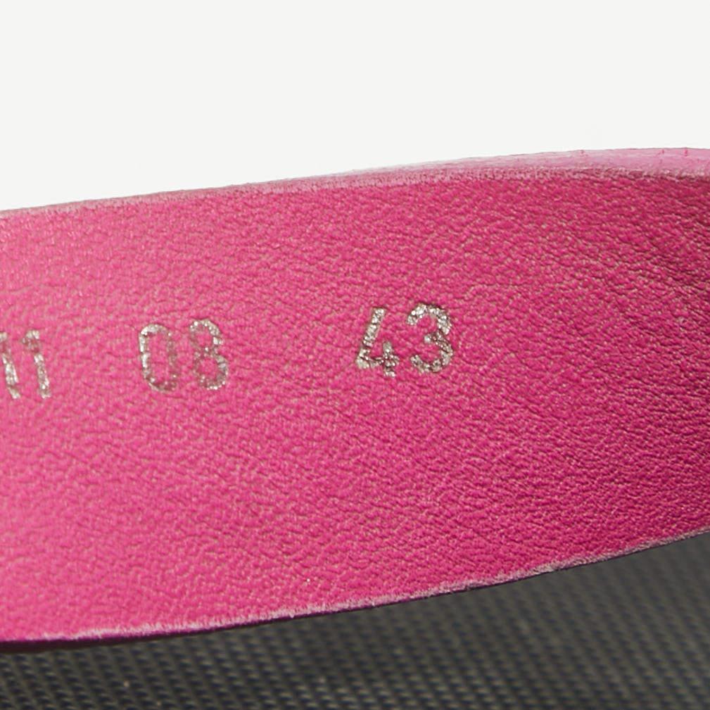 Dior Pink Leather Thong Sandals Size 43 For Sale 3