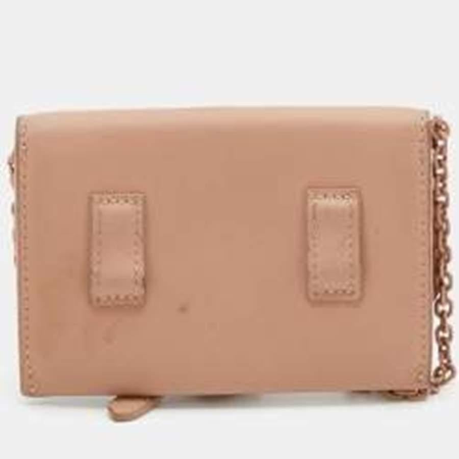 Designed to be carried as a shoulder bag, crossbody bag, or clutch, this Saddle pouch by Dior speaks of all things fashionable. It is made from leather and flaunts a soft pink color. The versatile pouch has a slender chain.

