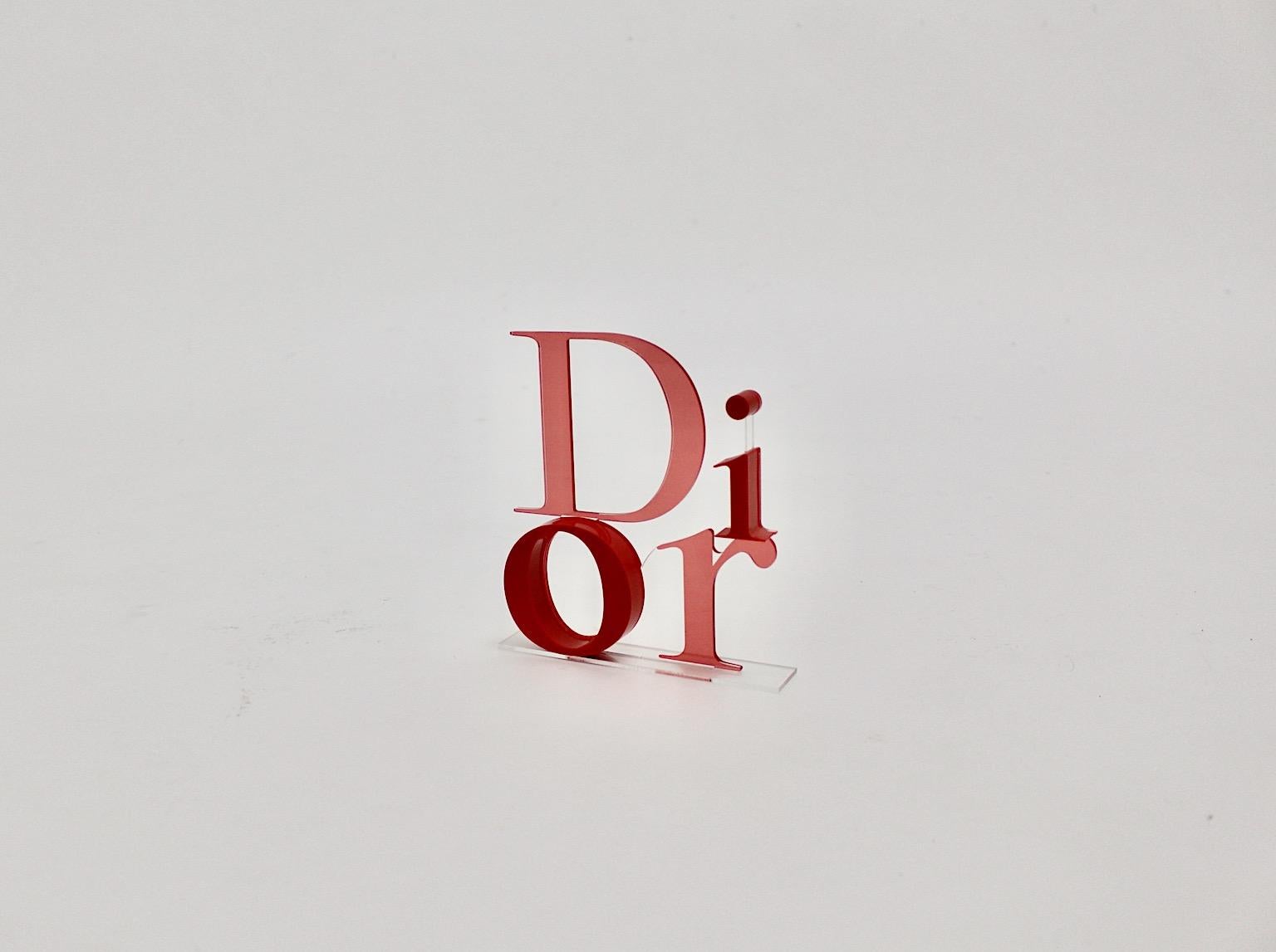 pink dior logo