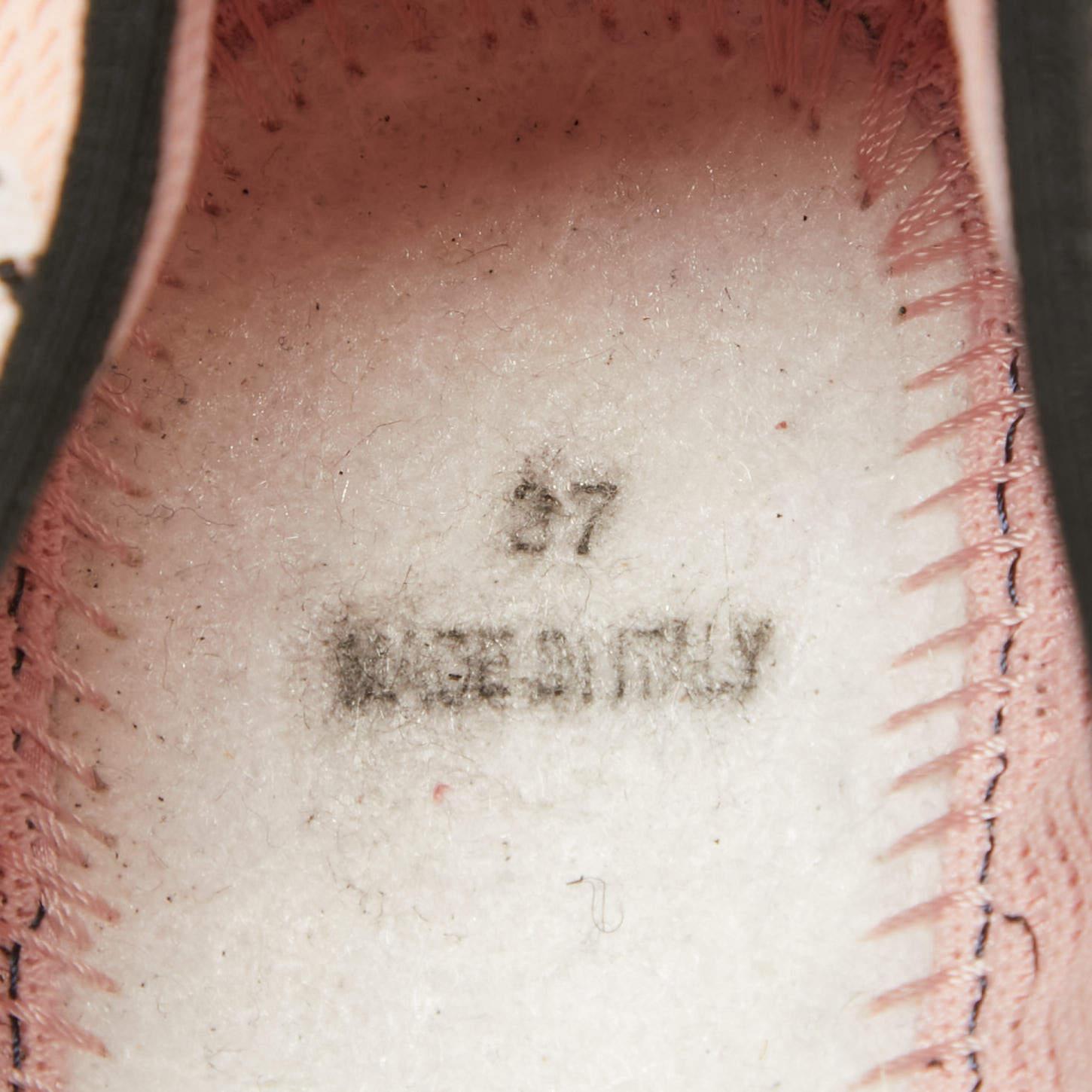 Dior Pink Mesh Embellished Fusion Sneakers Size 37 For Sale 3