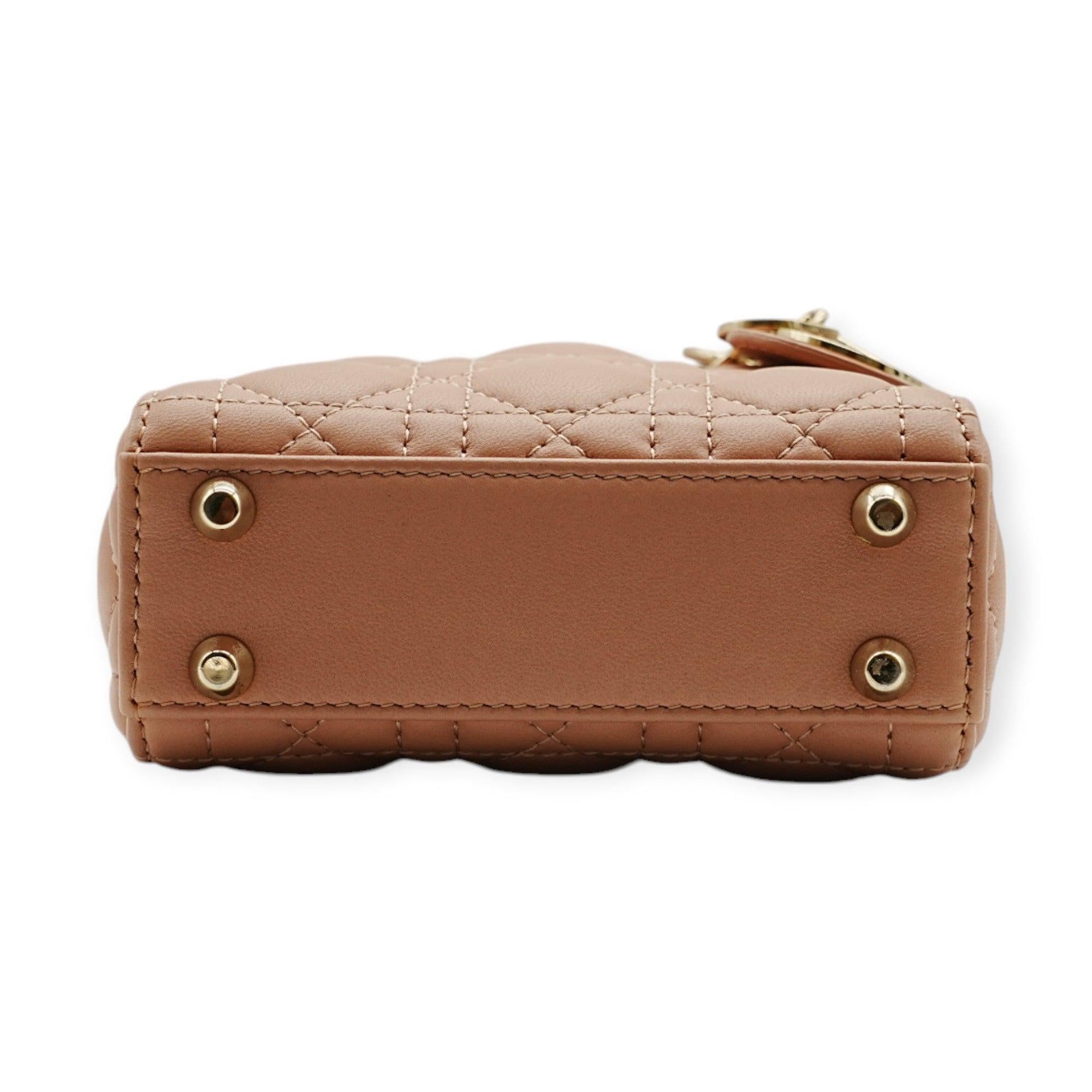 Women's Dior Pink Micro Lady Dior Shoulder Bag - '20s For Sale