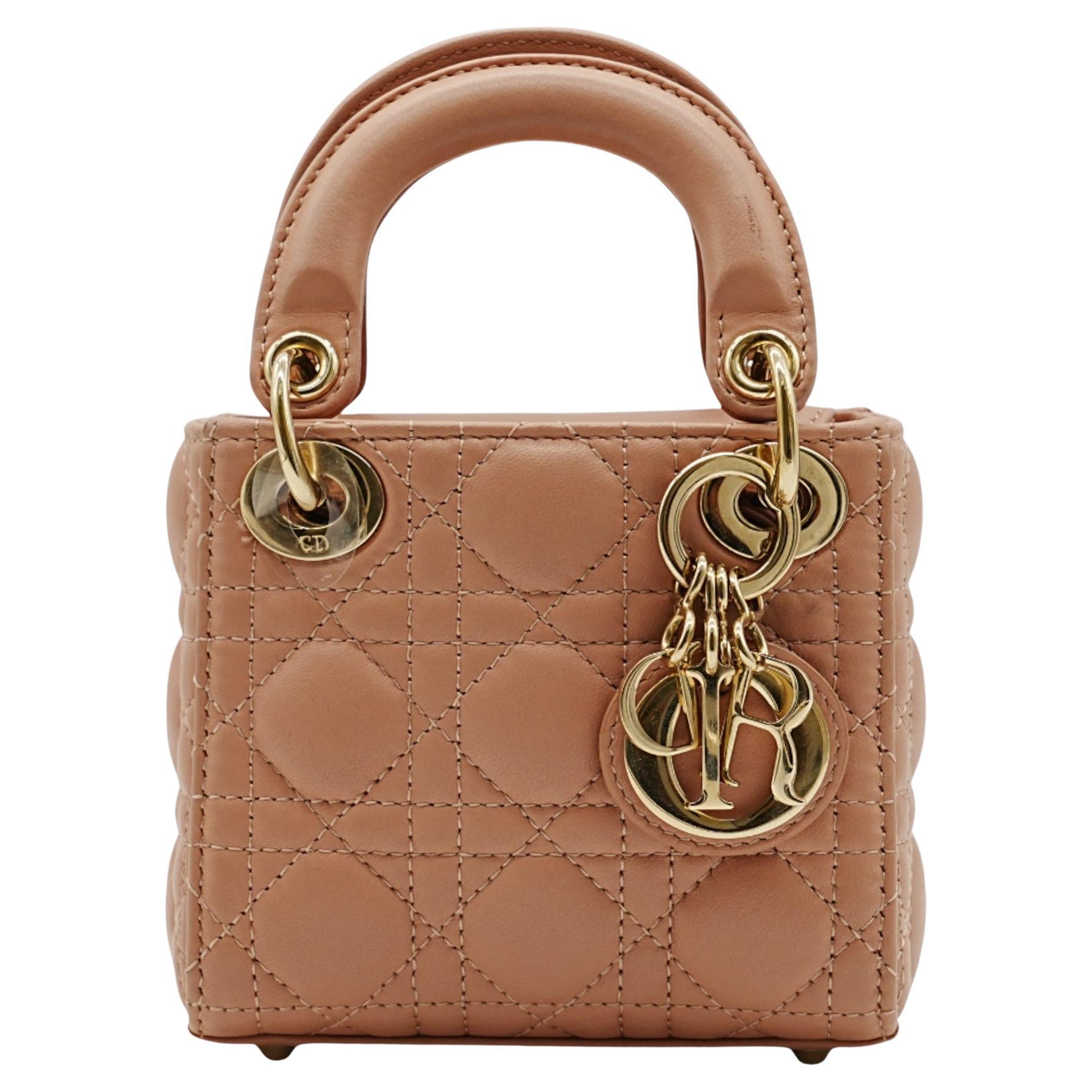 Dior Pink Micro Lady Dior Shoulder Bag - '20s For Sale