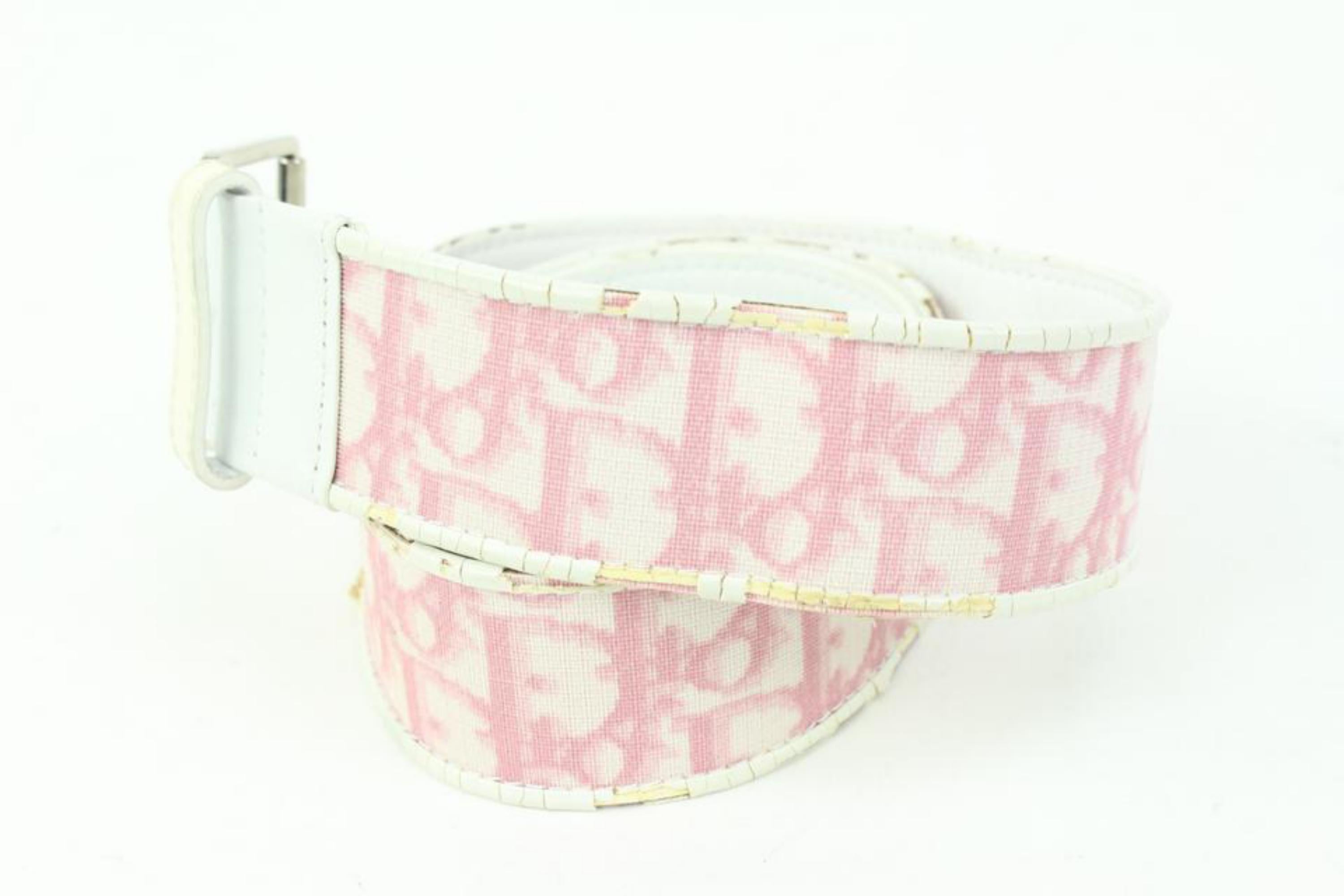 Dior Pink Monogram Trotter Belt s331d31 4