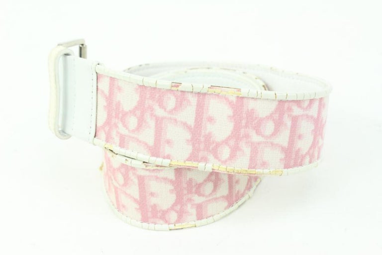 Dior Pink Monogram Trotter Belt s331d31 7