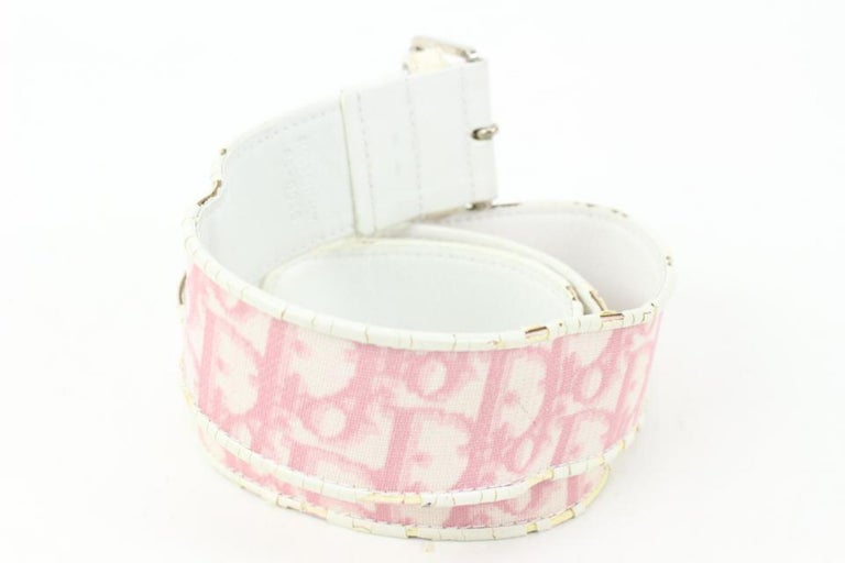 Women's Dior Pink Monogram Trotter Belt s331d31