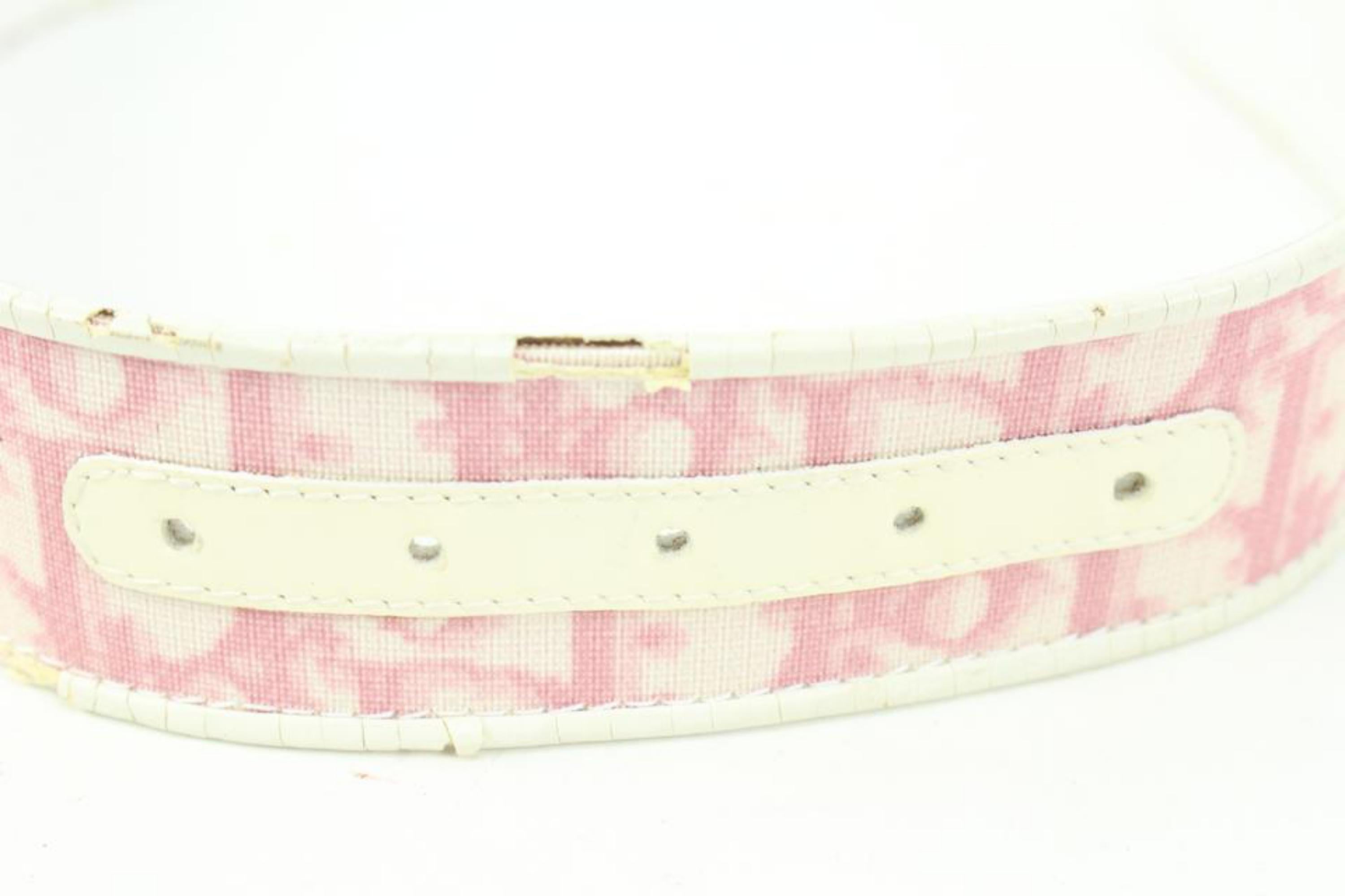 Dior Pink Monogram Trotter Belt s331d31 1