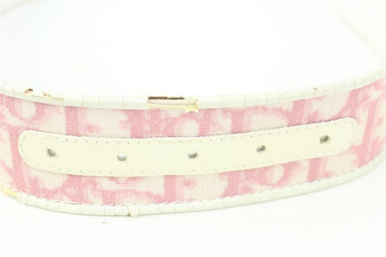 Dior Pink Monogram Trotter Belt s331d31 4