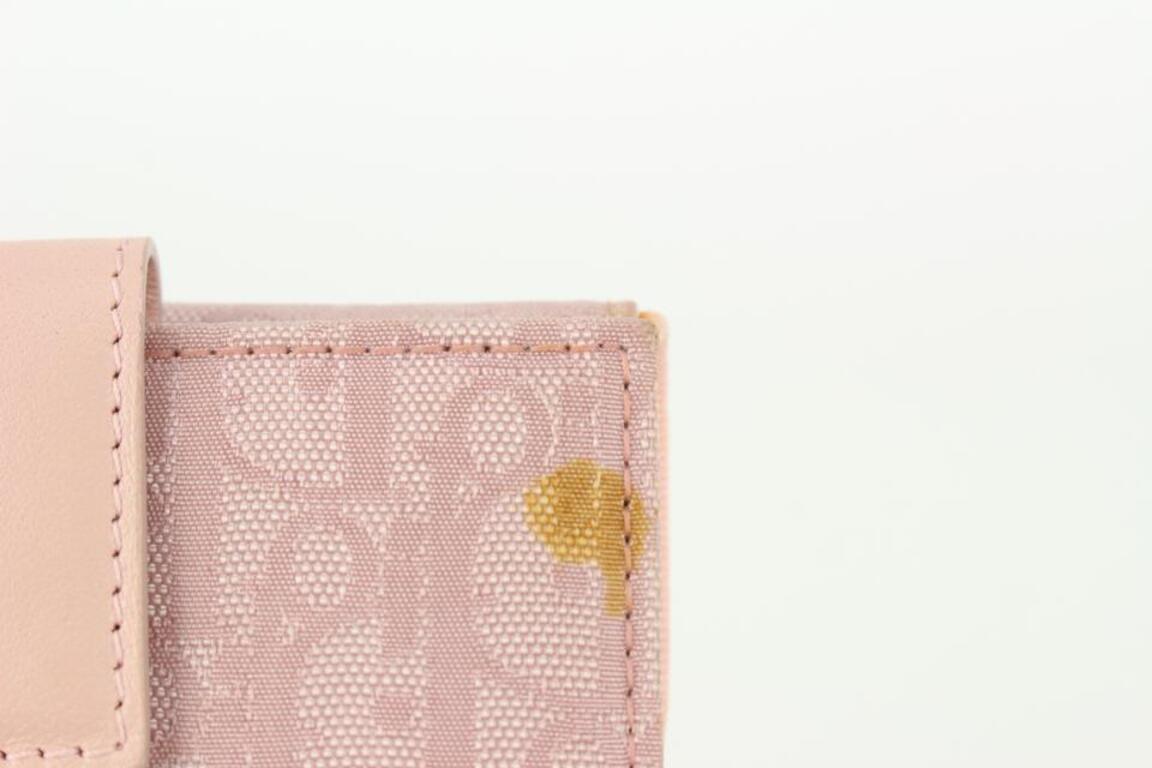Women's Dior Pink Monogram Trotter Compact Wallet 117da76